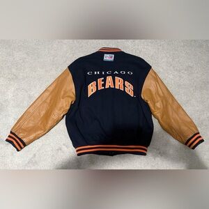 Vintage Logo Athletic Bears Bomber Jacket - Black and Tan